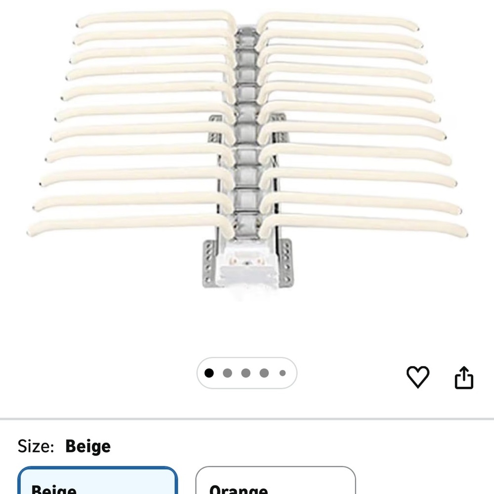 Amazon Essentials Cream Adjustable Hanger Rack